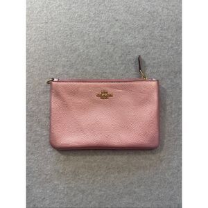 Coach Small Wristlet Metallic Pink